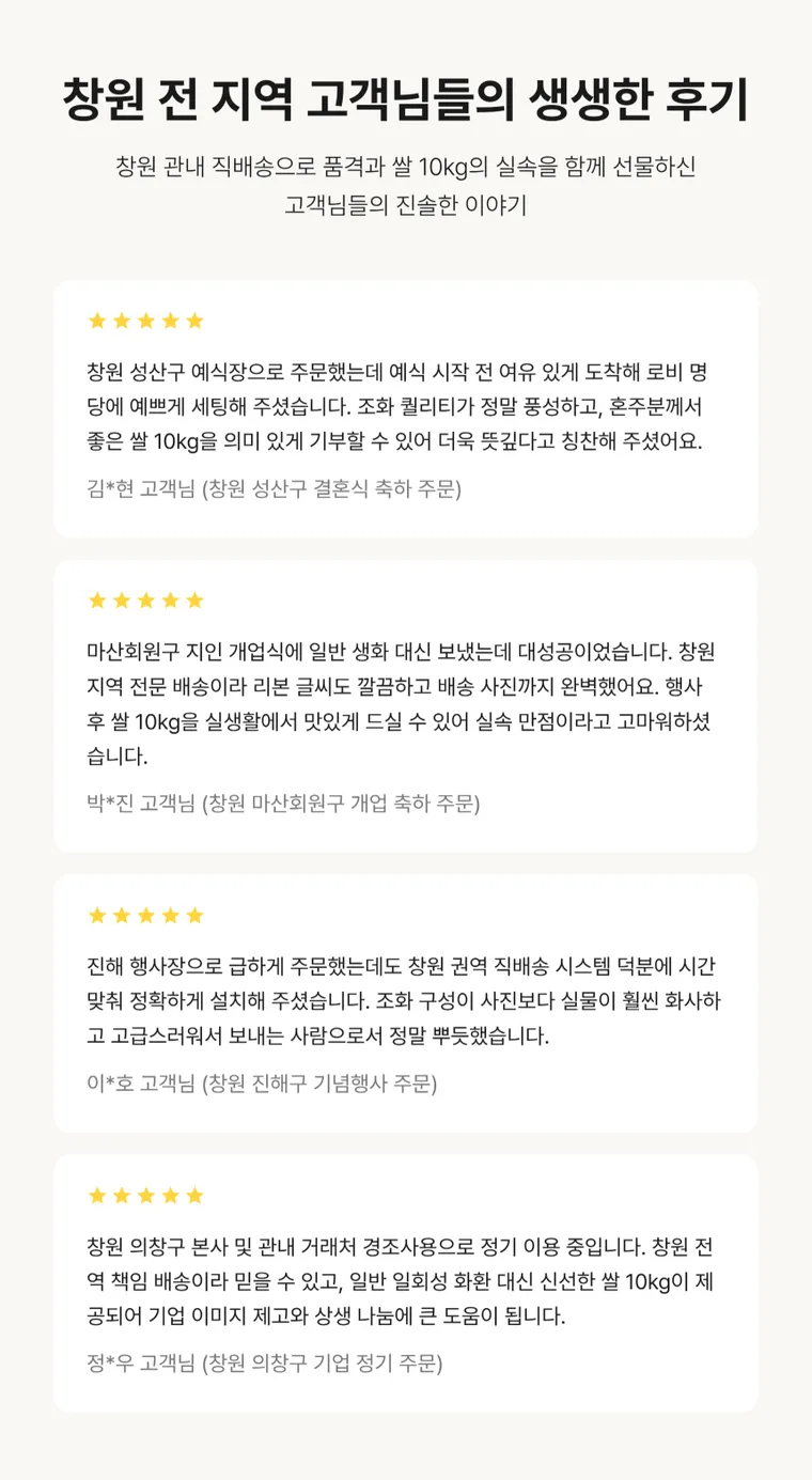 쌀화환10kg(창원) — 상품 상세