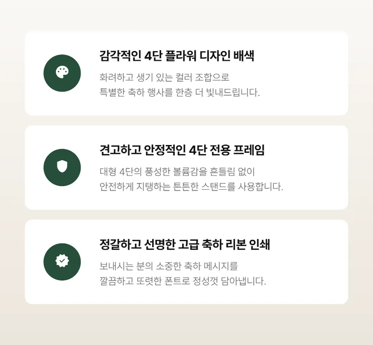 4단 명품축하화환 — 상품 상세