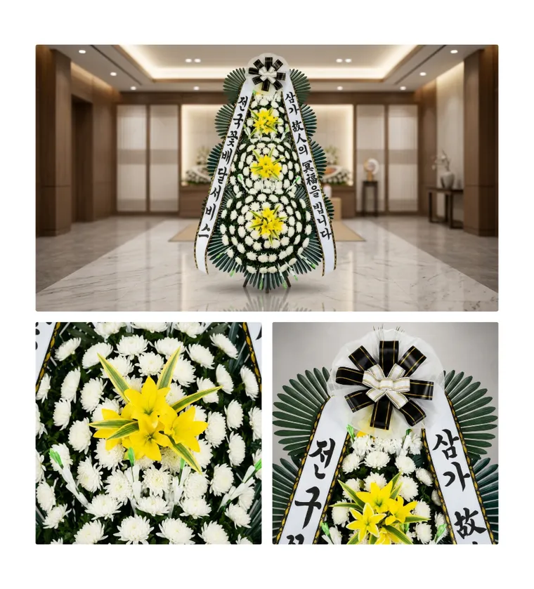 四层名品吊唁花圈 — 详情图